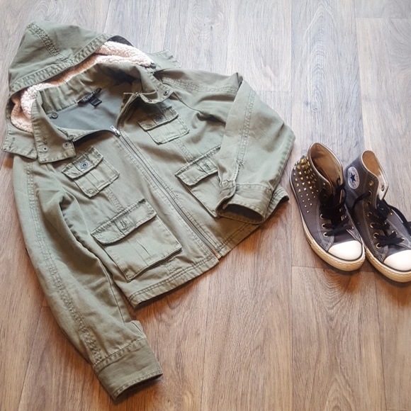 Billabong Jackets & Blazers - Billabong Olive Green Denim Jacket